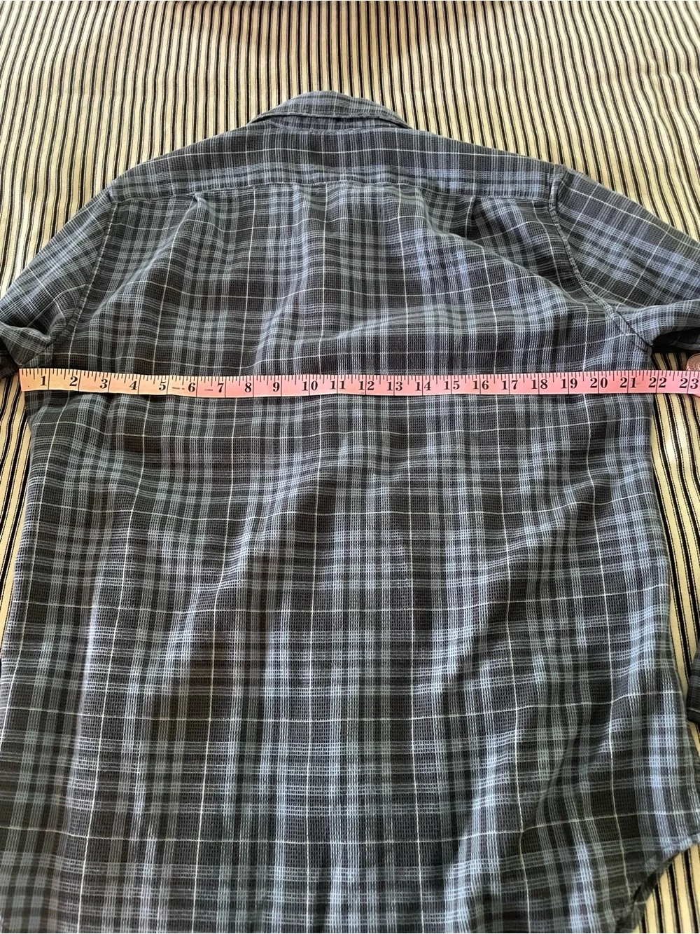 J. Crew Men's Waffle Dobby Gray Plaid Button-Down Shirt 100% Cotton
